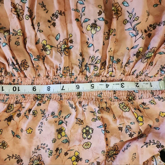 Floral Peach Mini Dress - Picture 7 of 12